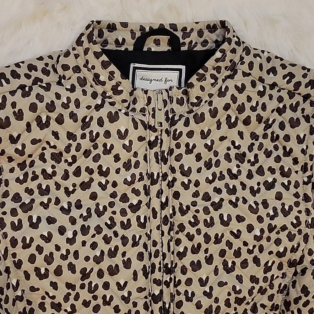 Gymboree Tan and Black Leopard Lightweight Jacket Girls Size M 7/8